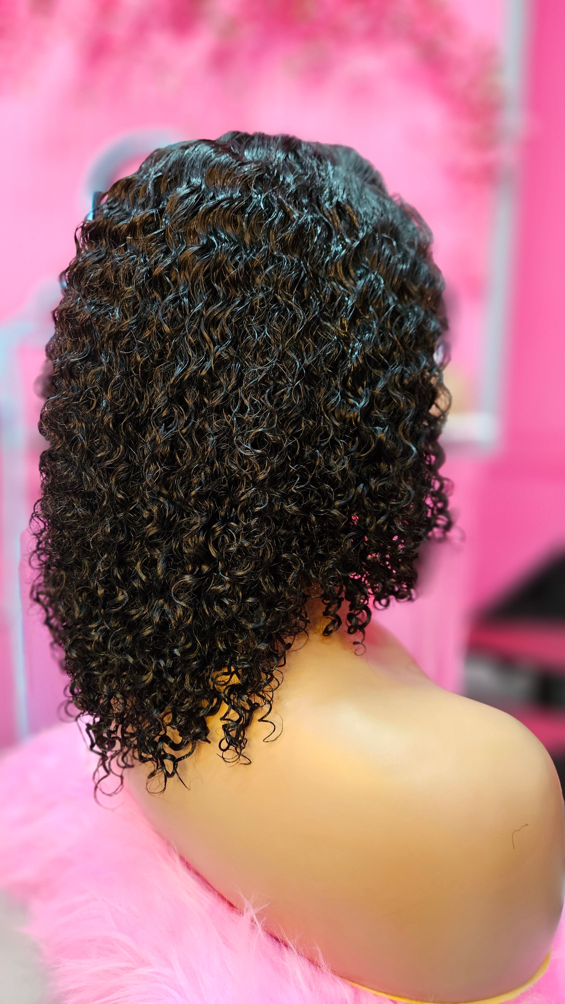 4x4 12" Jerry curl Bob wig