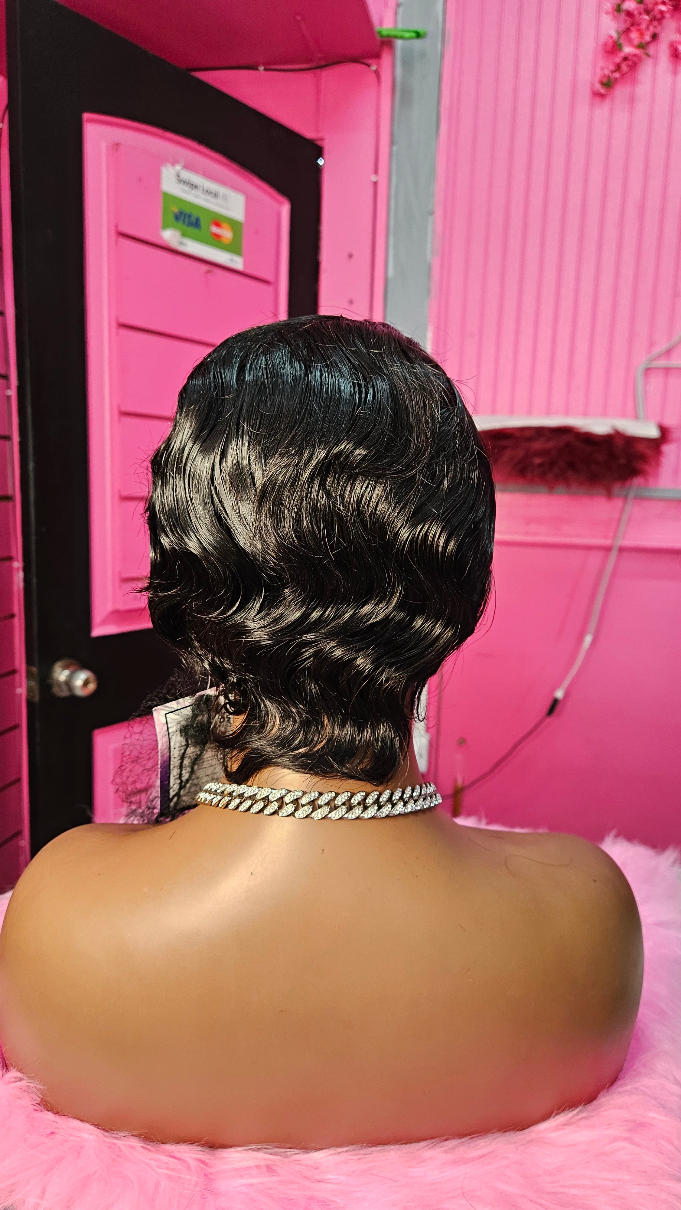 13x1 C-part finger wave bob