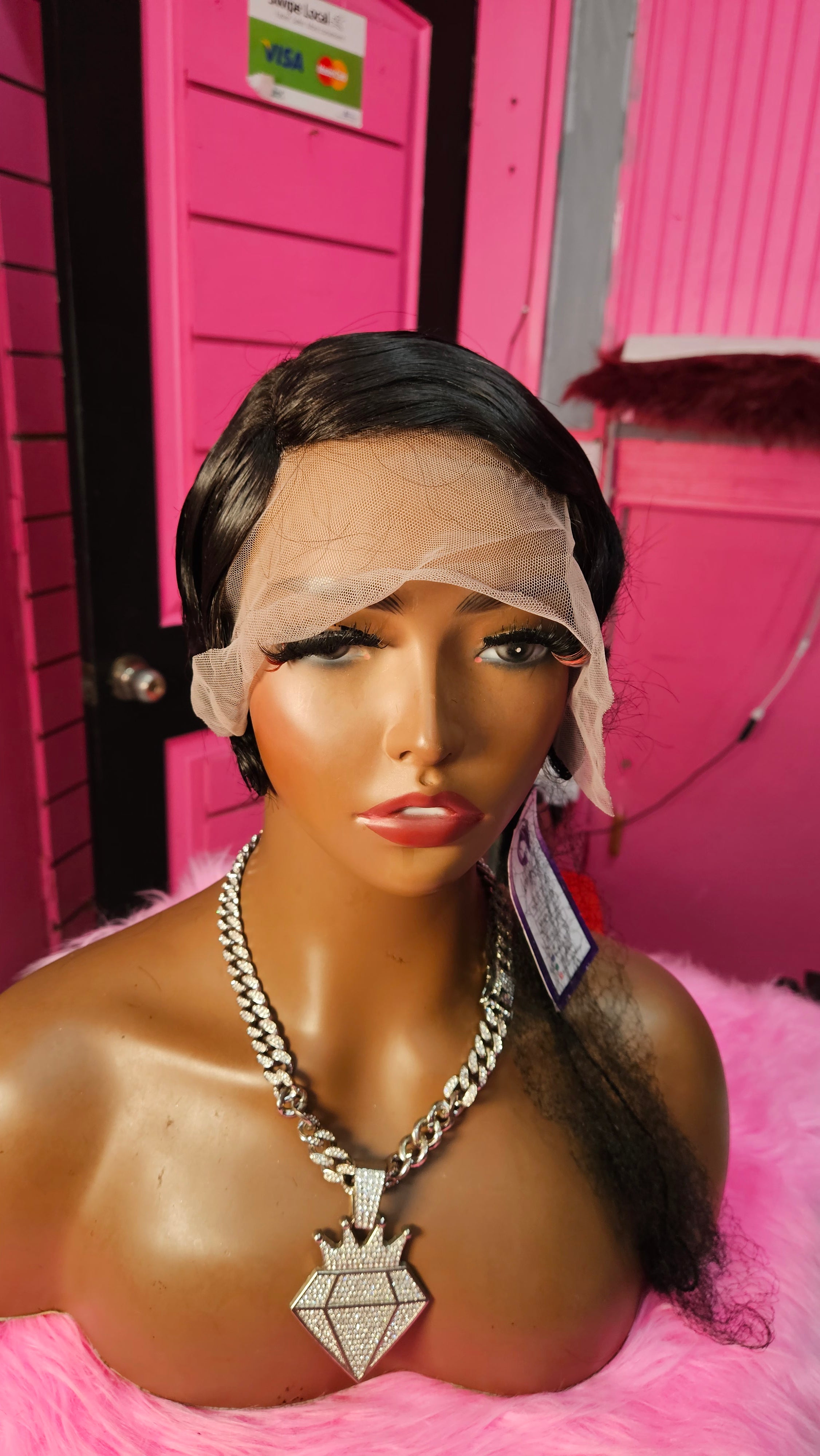 13x1 C-part finger wave bob