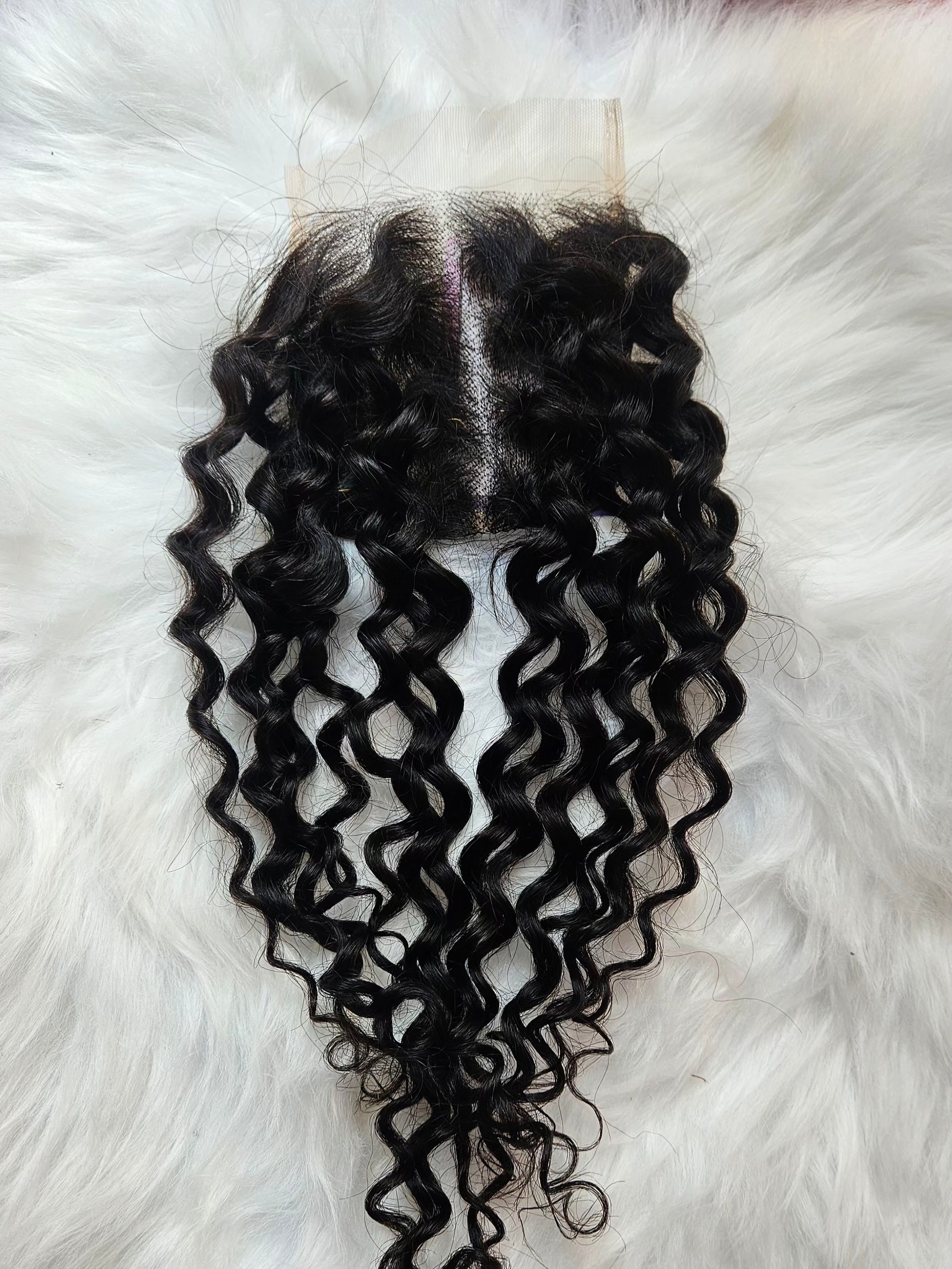 4x4 12" waterwave closure lace piece