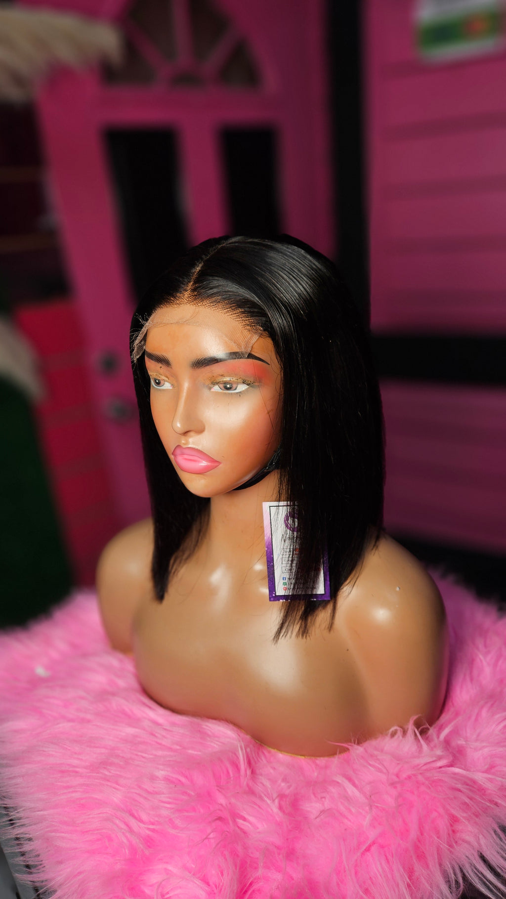 5x5 10" HD lace closure Straight bob wig