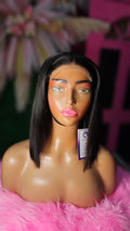 5x5 10" HD lace closure Straight bob wig