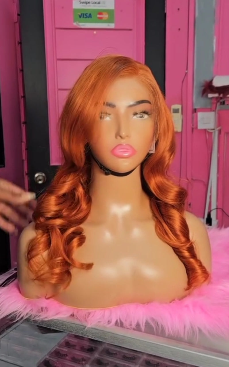 4x4 20" Ginger bodywave wig